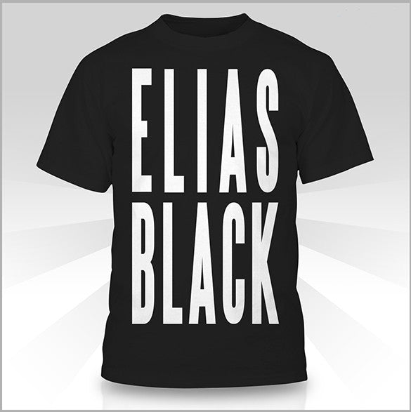 Elias Black Text Shirt Front