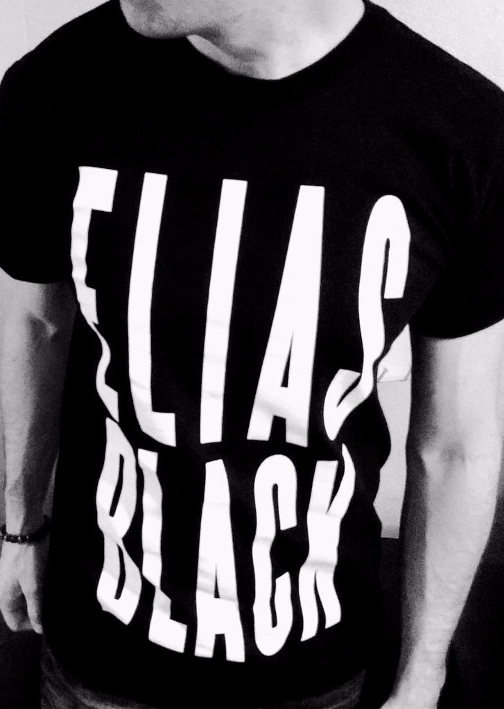 Elias Black Text Shirt Worn